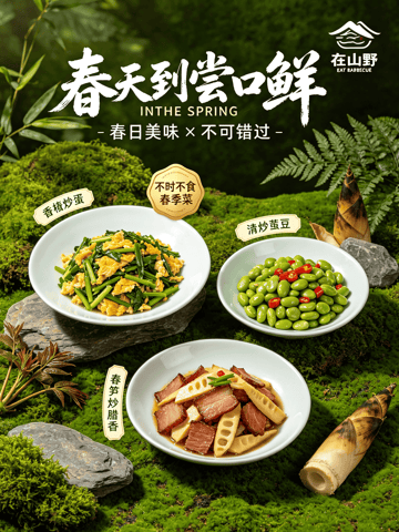 餐饮春季菜品宣传海报