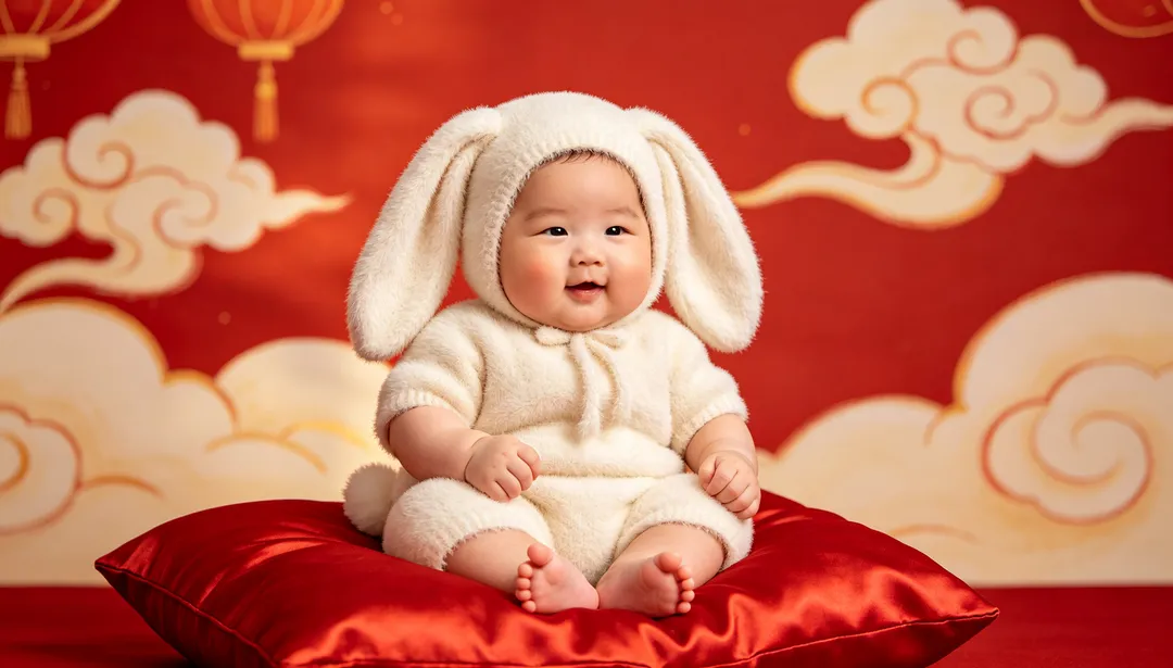 Horóscopo chino: ejemplo de Fotos de bebé creado con IA