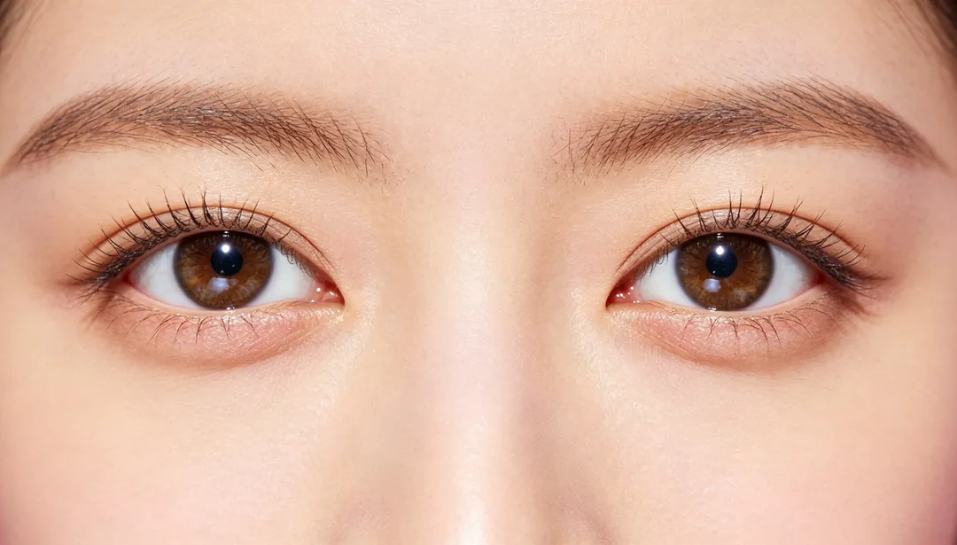 Ojos grandes y brillantes: ejemplo de Retoque de belleza creado con IA