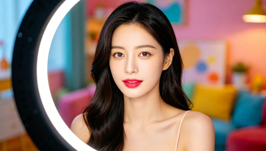 Belleza para directos: ejemplo de Retoque de belleza creado con IA