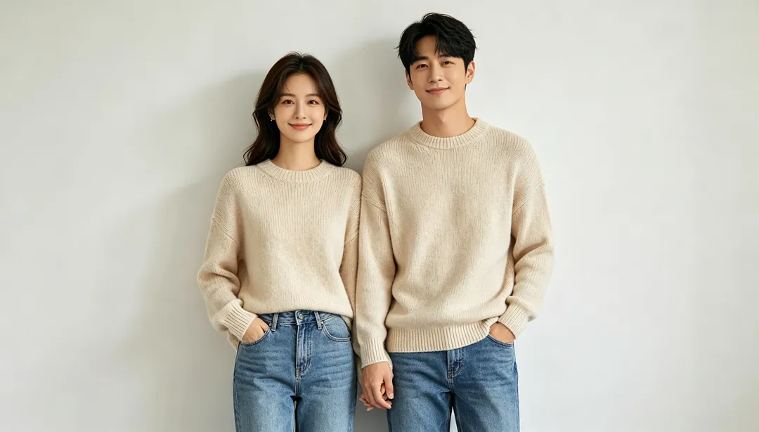Ropa a juego: ejemplo de Fotos de pareja creado con IA