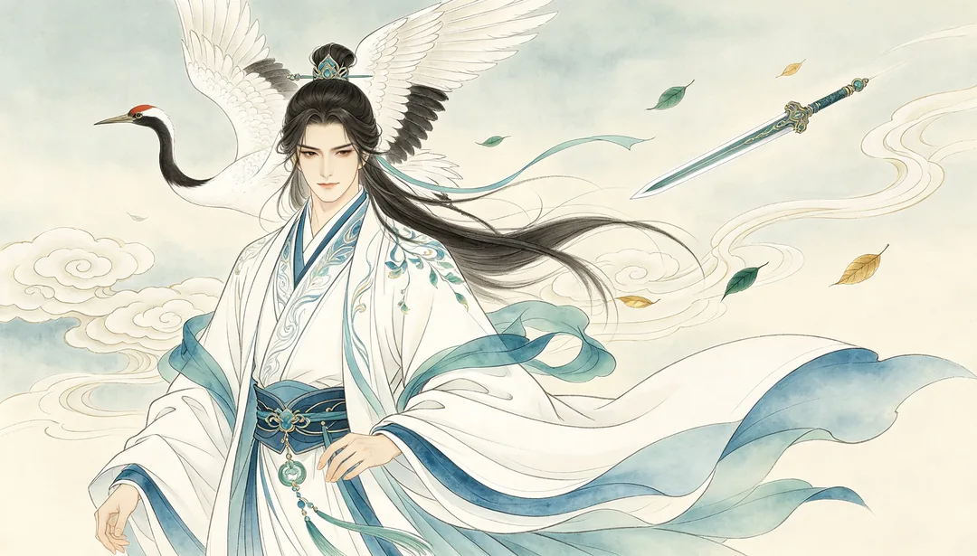 Xianxia en gongbi: ejemplo de Recursos de juego creado con IA