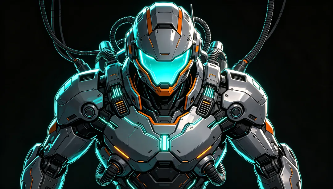 Mecha cyber: ejemplo de Recursos de juego creado con IA