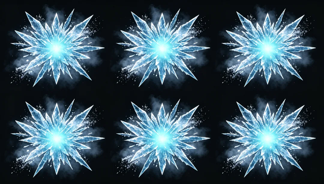 Efecto de habilidad: hielo: ejemplo de Recursos de juego creado con IA