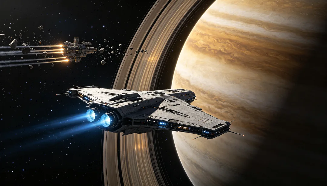 Ciencia ficción espacial: ejemplo de Recursos de juego creado con IA