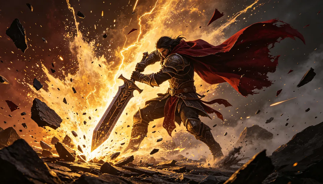 Carta épica TCG: ejemplo de Recursos de juego creado con IA