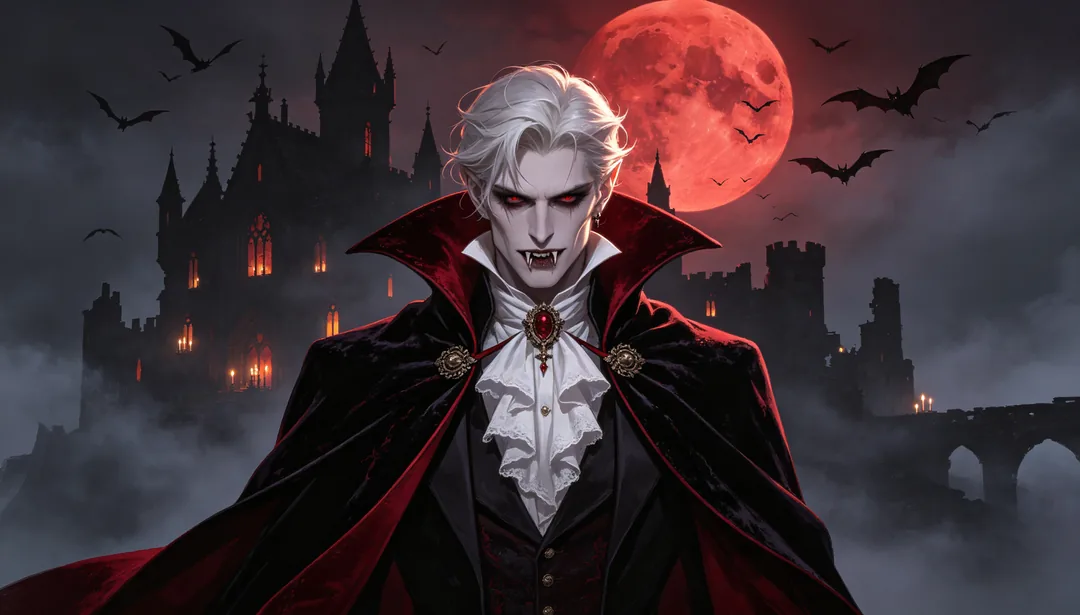 Castillo de vampiros: ejemplo de Recursos de juego creado con IA
