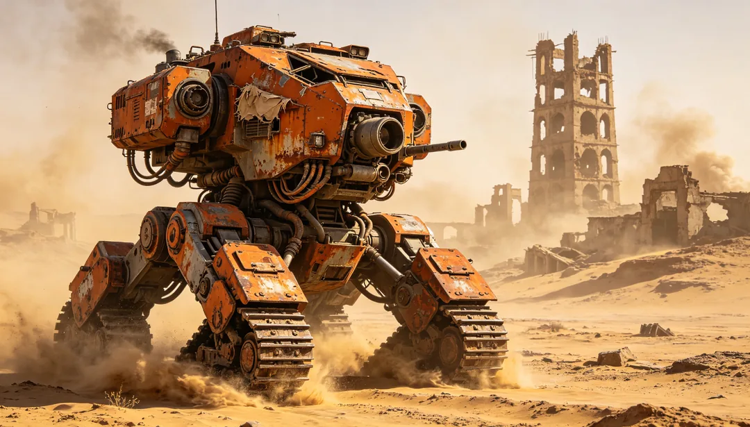 Mecha del páramo: ejemplo de Recursos de juego creado con IA