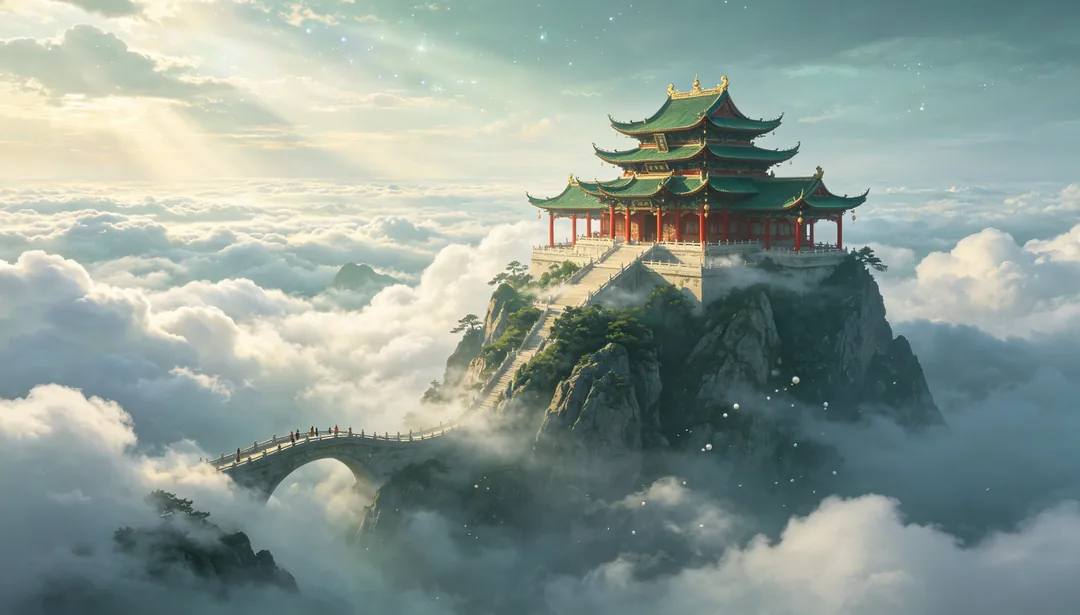 Mar de nubes xianxia: ejemplo de Recursos de juego creado con IA