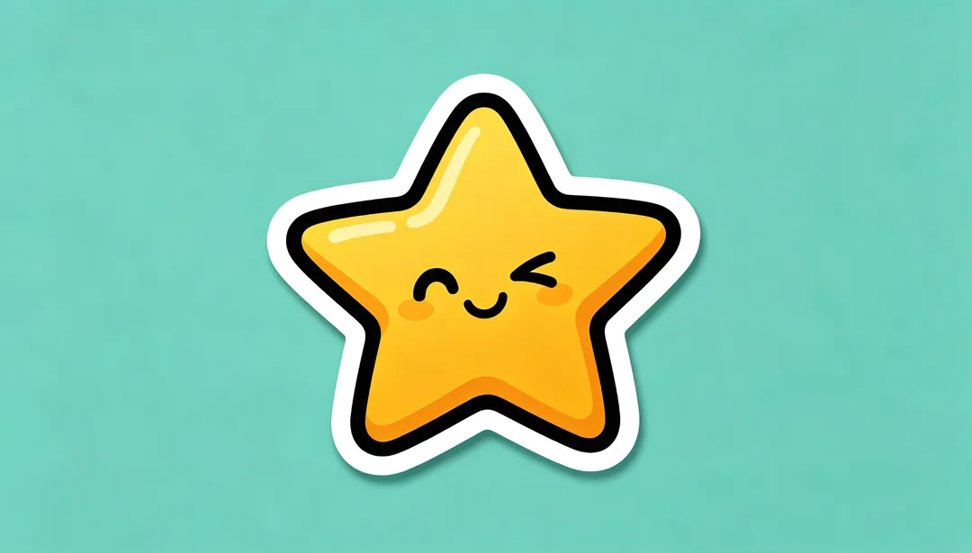 Sticker troquelado: ejemplo de Iconos creado con IA