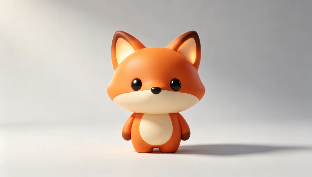 Mascota en 3D: ejemplo de Logo creado con IA