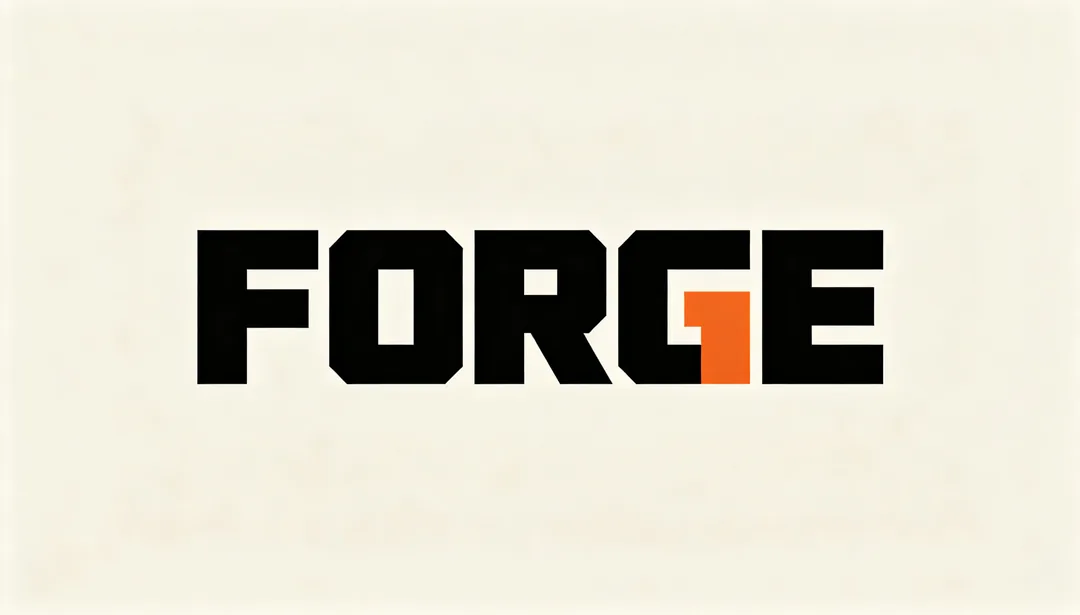 Logotipo tipográfico grueso: ejemplo de Logo creado con IA