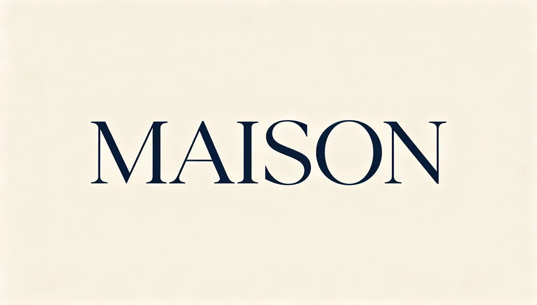 Serif elegante: ejemplo de Logo creado con IA