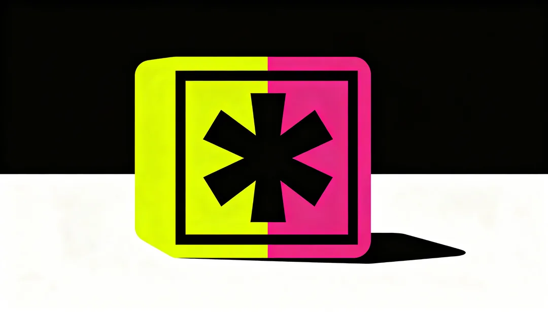 Neobrutalista: ejemplo de Logo creado con IA