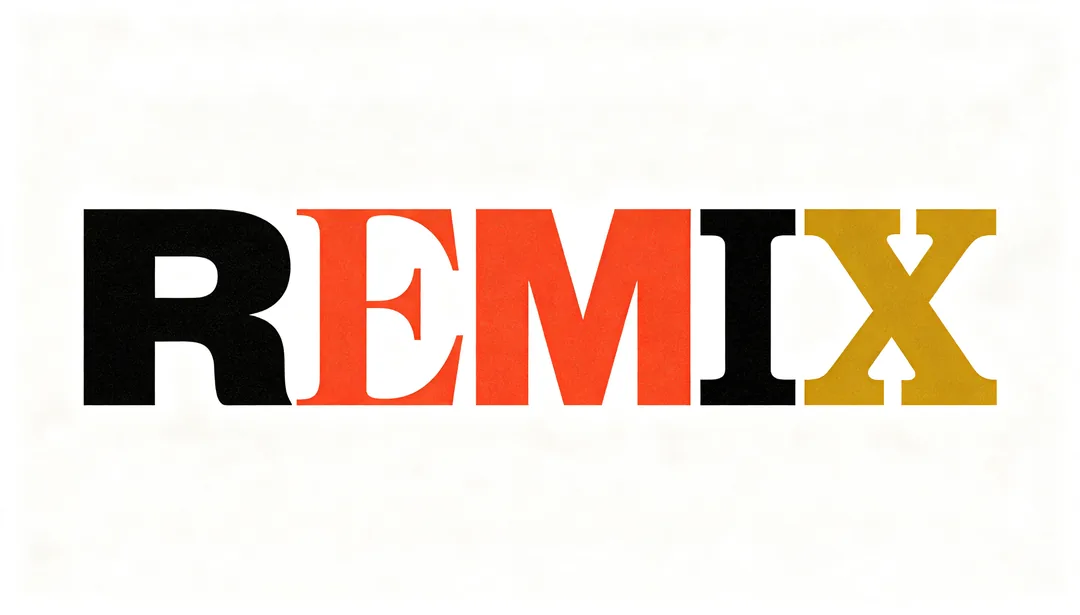 Collage tipográfico: ejemplo de Logo creado con IA