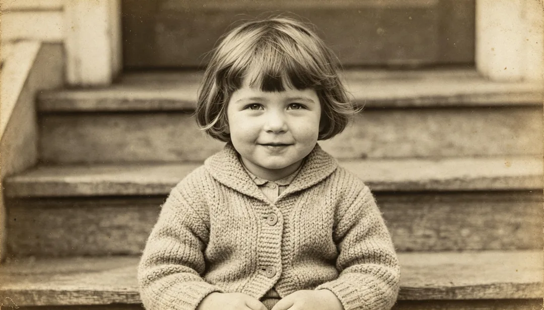 Foto de infancia: ejemplo de Restaurar foto creado con IA