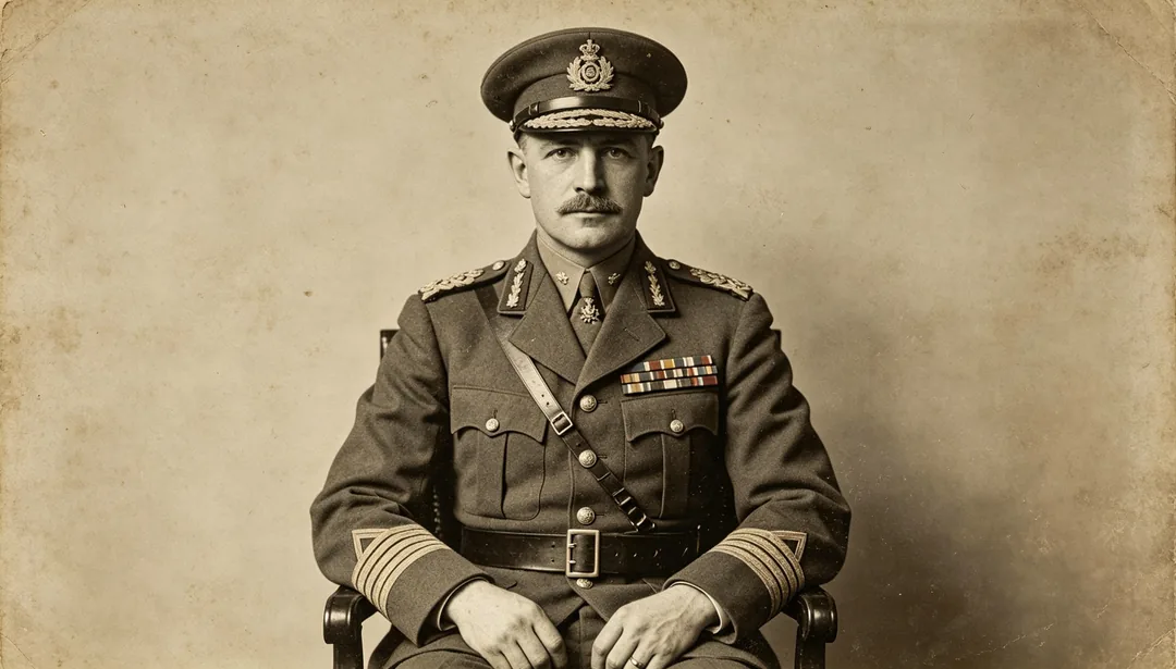 Retrato militar: ejemplo de Restaurar foto creado con IA