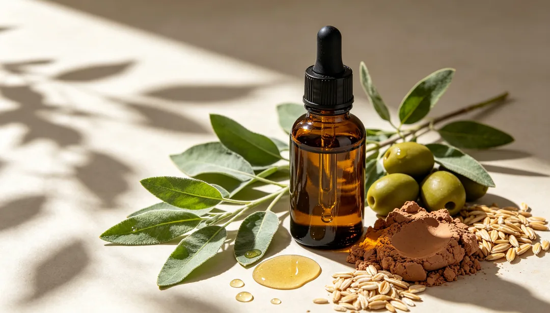 Natural y herbal: ejemplo de Póster de e-commerce creado con IA