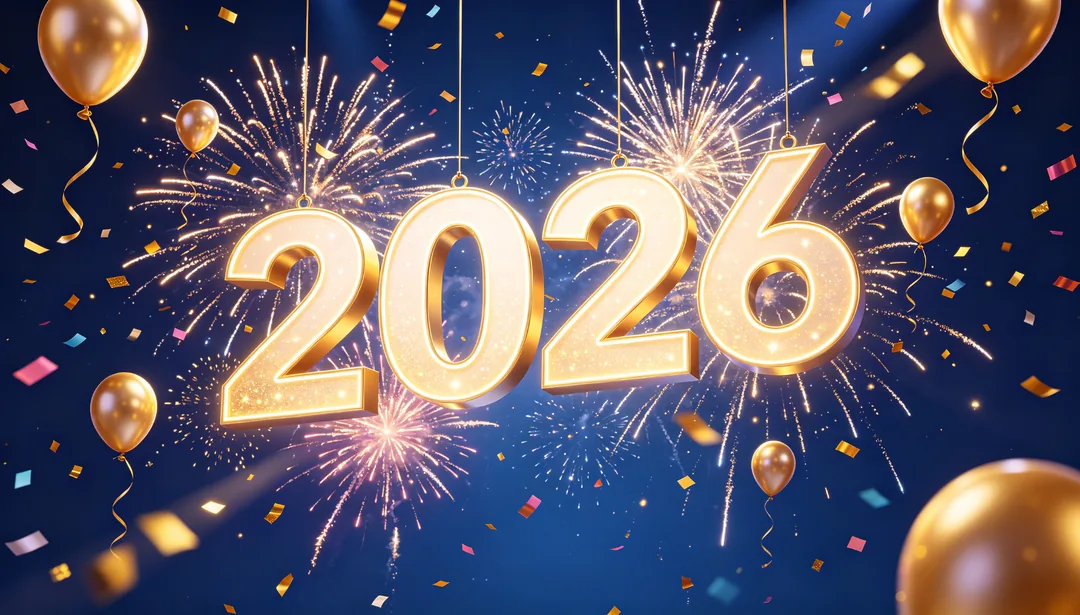 Fiesta de Año Nuevo: ejemplo de Póster de e-commerce creado con IA