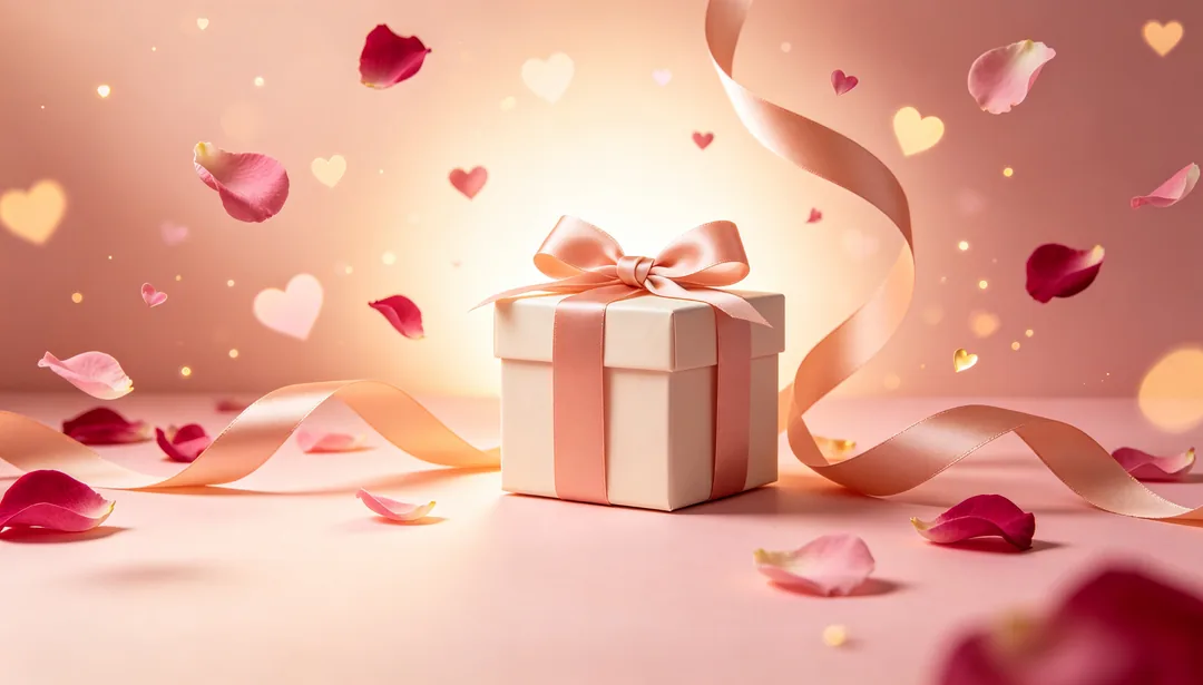 Rosa de San Valentín: ejemplo de Póster de e-commerce creado con IA