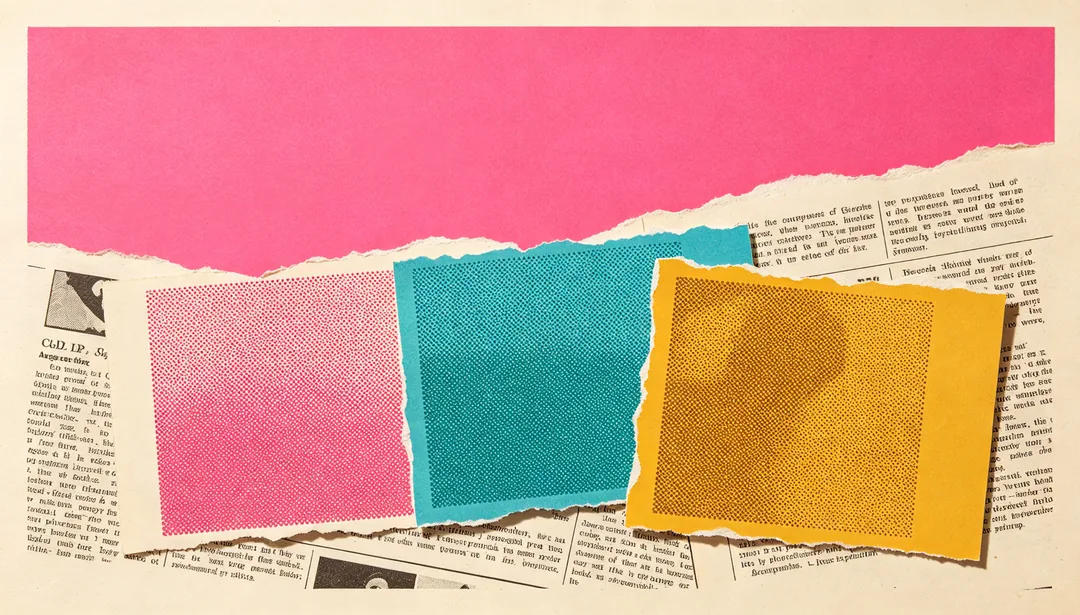 Collage pop: ejemplo de Recursos para presentaciones creado con IA