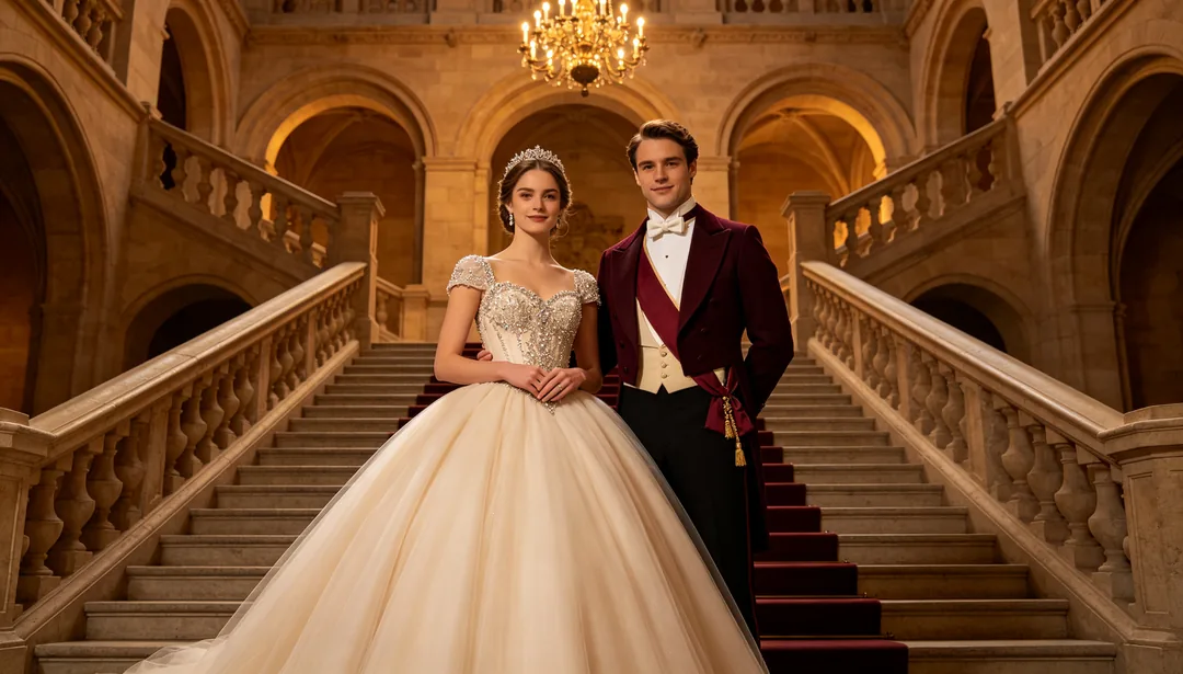 Castillo y palacio: ejemplo de Fotos de boda creado con IA