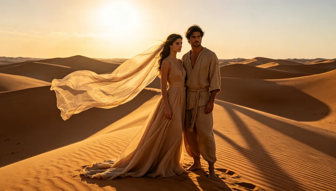 Desierto salvaje: ejemplo de Fotos de boda creado con IA