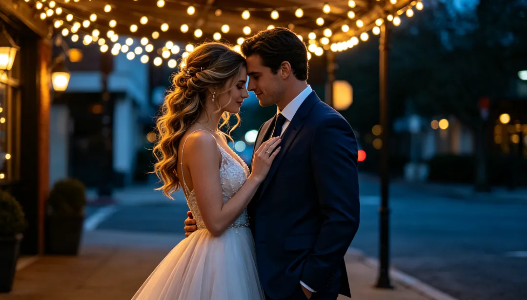 Romance de dorama: ejemplo de Fotos de boda creado con IA