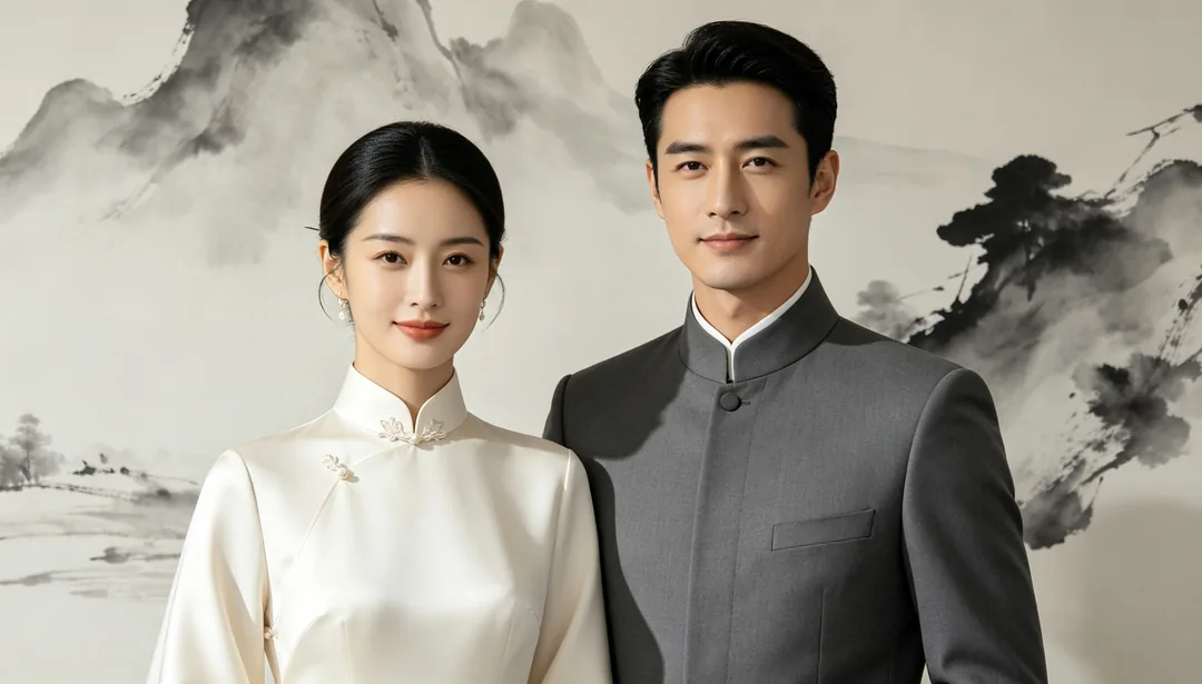 Elegancia neochina: ejemplo de Fotos de boda creado con IA