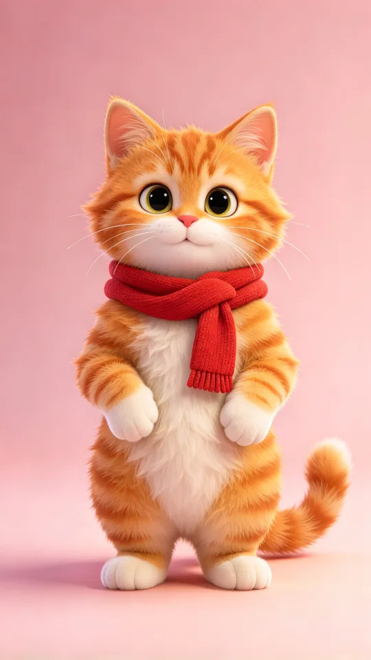 A cartoon orange cat dances the viral trend routine — Character