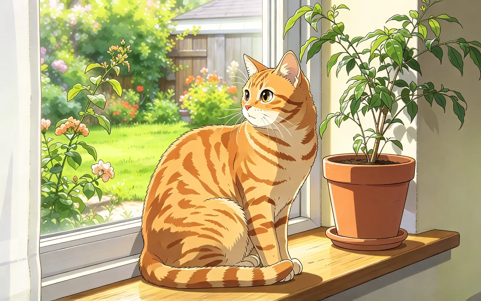 A pet photo redrawn as an anime frame — After