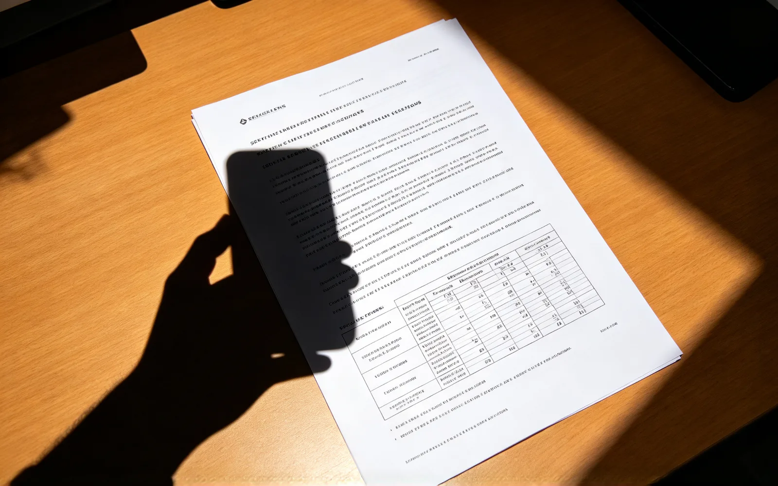 The shadow of a hand removed from a photographed page — Before