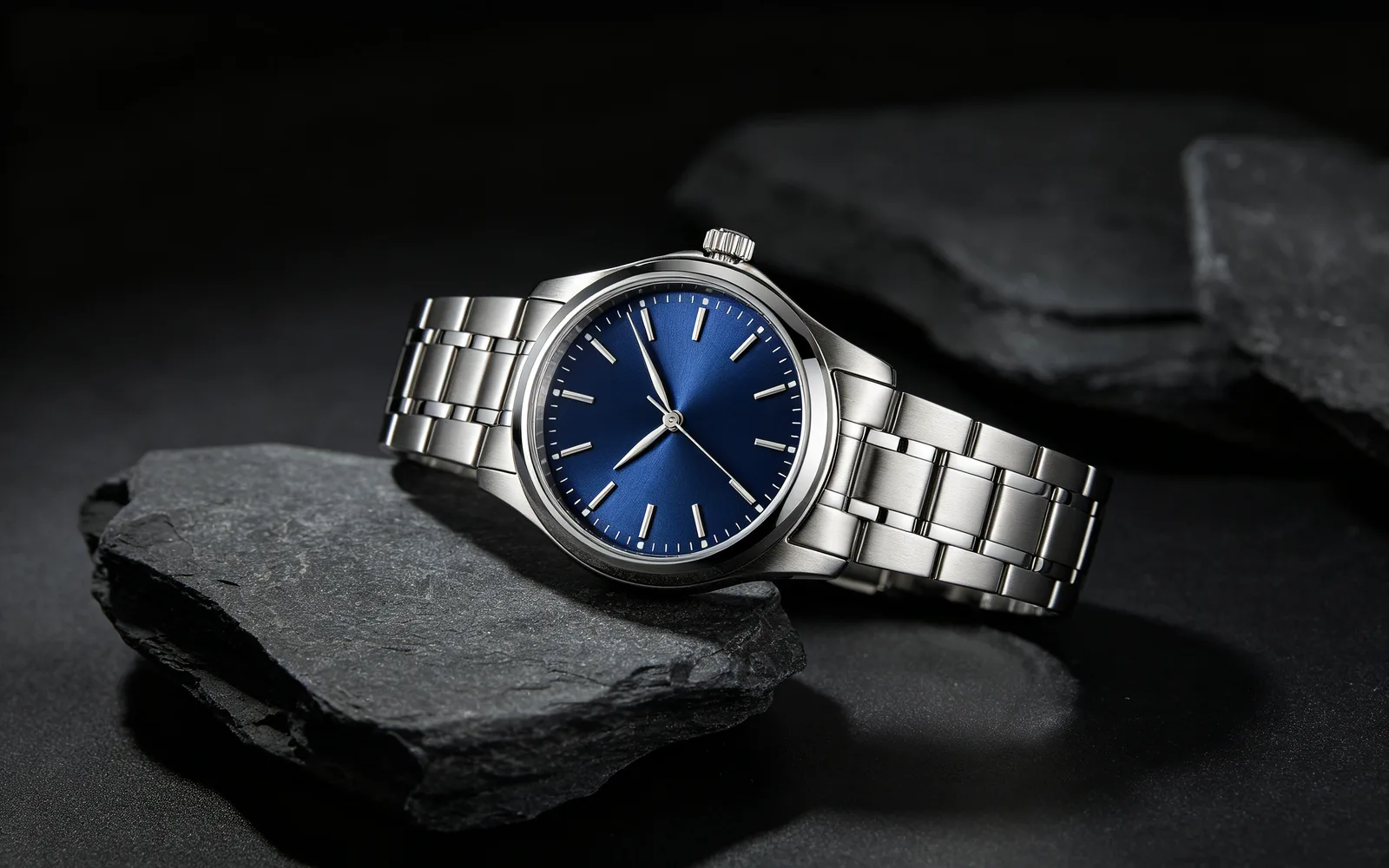 Una foto pequeña de un reloj ampliada para un catálogo impreso — Después